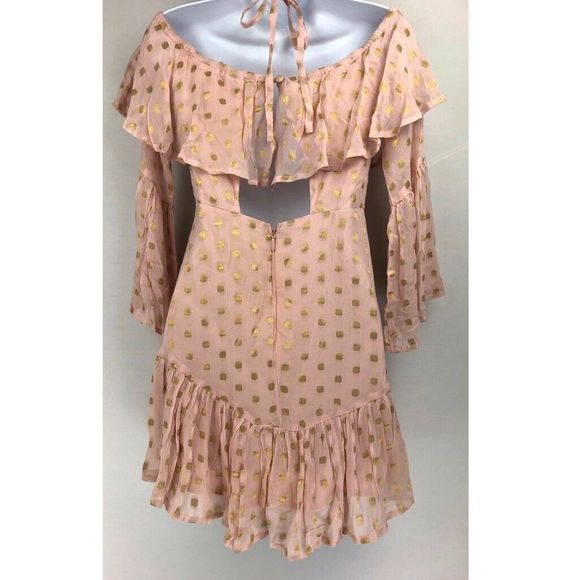 TOPSHOP Cold Shoulder Halter Neck Dress 4 - Picture 3 of 5